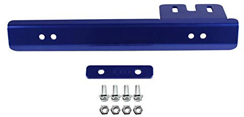 ihreesy 6 Stück Aluminium Auto Kennzeichenhalterung,Universal Auto Frontstoßstange Front Chrom Kennzeichenhalter Kurz Nummernschildhalter,Blau