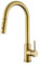 Tohlar Gold Kitchen Tap with Pull Down Sprayer, Modern Stainless Steel Single Handle Pull Out Kitchen Mixer Taps, Brushed Gold