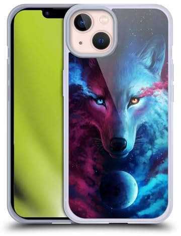Head Case Designs Licenza Ufficiale Jonas JoJoesArt Jödicke Lupo Galassia Animali Selvatici Custodia Cover in Morbido Gel Compatibile con Apple iPhone 13