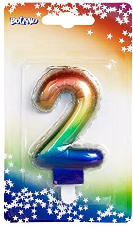 Boland - Zahlen Kerze, Nummer, Torten-Kerze in Form eines Folienballons, Dekoration, Geburtstag, Jubiläum