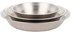 Snow Peak Stainless Steel Tableware Family Set, 16-Piece Lightweight Durable Camping Dining Set for Home Camping Outdoors