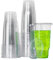 32 oz Plastic Cups with Lids,50 sets Oversized Disposable Clear Cups for Smoothie, Iced Coffee,Milkshake& Any Cold Drinks