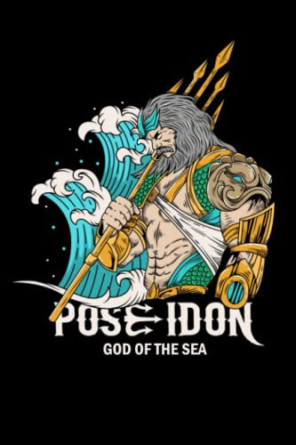 Poseidon God Of The Sea: Ancient Greek Mythology God Poseidon Olympian Blank Lined Notebook