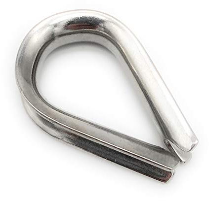 20 Stück Drahtseil Kauschen 5 mm ähnl. DIN 6899, Form B V4A Edelstahl rostfrei (Größe Wählbar: 2 3 4 5 6 8 10 mm) AISI316 INOX Stainless Steel Kausche (5mm [20 Stück])