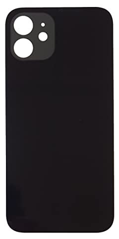 Smartex® Back Cover Glass compatibile with iPhone 12| Rear Housing Replacement (Black)