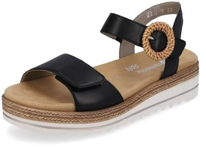Remonte Damen D0Q52 Sandale, schwarz / 00, 38 EU