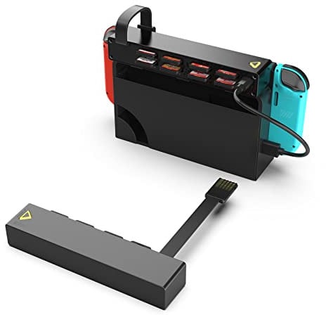 SCRUAK 8-in-1 Game Card Reader for Nintendo Switch/Switch OLED Console and Dock, Mutilple Switch Games Reader, Card Storage Holder Accessories (4 Slots for Switching Games + 4 Slots for Storage)