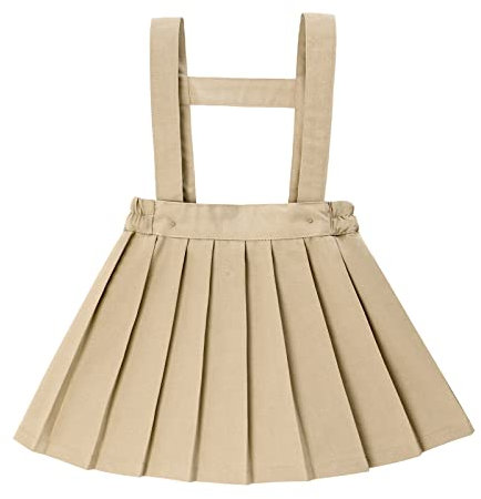 famuka Gonna a Pieghe per Neonate Gonna a Pieghe per Bambini con Bretelle Minigonna a Trapezio (Kake, 12M)