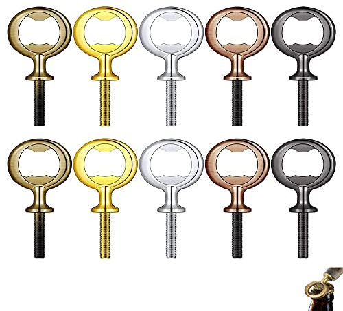 Smallterm 10 StüCke Flaschenöffner Bieröffner Metall FlaschenöFfner Rohlinge Edelstahl FlaschenöFfner EinsäTze Satz Gewinde BieröFfner Hardware für Kneipe Outdoor Männer