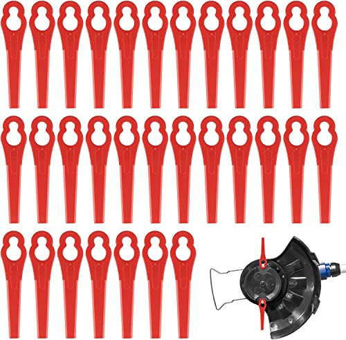 140 Stück Rasentrimmer Kunststoffmesser, Ersatzmesser Rasentrimmer Set, Rasentrimmer Ersatzklingen Rasentrimmer Zubehör für Kunststoffmesser Akku-Rasentrimmer