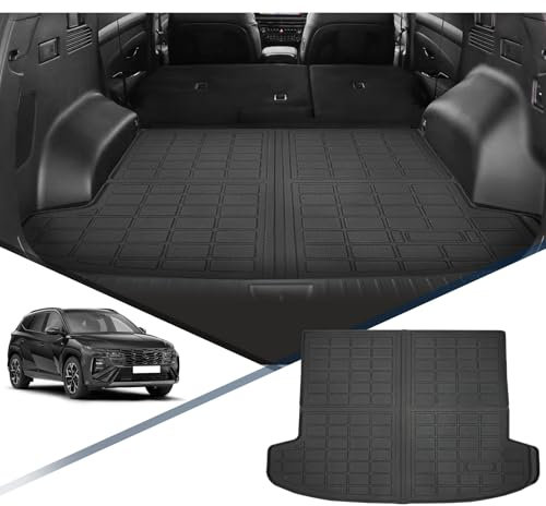 YEE PIN Tucson NX4 2023 Alfombrilla para maletero compatible con Hyundai Tucson NX4 2021-2023 de goma TPE Protector de maletero Alfombrilla de goma Borde alto antideslizante