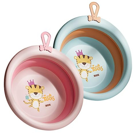 Cabilock 2st Zusammenklappbares Babywaschbecken Waschbecken Für Neugeborene Gesicht Badewanne Klappbares Waschbecken Spülbecken Fußbadbecken Faltwanne Kleinkind Faltbar Produkte Für Kinder
