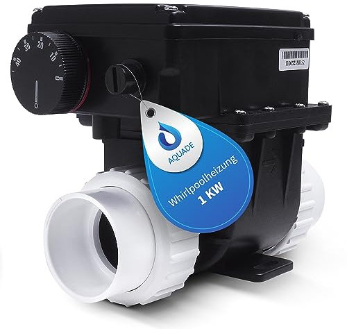 AQUADE Whirlpool-Heizung SPA-Thermostat Durchlauferhitzer Leistung 1 KW Elektrischer Pool-Warmwasserbereiter Thermostat für Badewannen-Pools