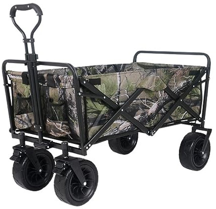 Bollerwagen Handwagen Transportwagen Zusammenklappbarer Mehrzweckwagen, Zusammenklappbarer Outdoor-Wagen Mit Verstellbarem Radgriff Für Camping, Lebensmittel, Sport, Einkaufen Campingwagen Faltbar Str