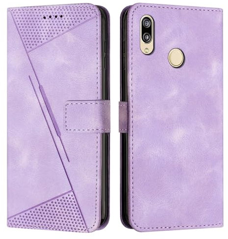 ZUBEE Phone Flip Case Compatible avec Huawei Honor 8X Étui Portefeuille À Rabat avec Fente for Carte Et Dragonne Compatible avec Huawei Honor 8X Couverture arrière du Smartphone (Color : Mor)