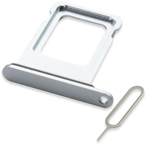 MMOBIEL SIM-Kartenhalter Kompatibel mit iPhone 15/15 Plus - SIM-Tray - SIM-Kartensteckplatz - SIM-Kartenhalter Ersatz - Inkl. SIM-Nadel und wasserdichtem Gummiring - Blau