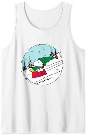 Peanuts Schlitten Snoopy Woodstock Tank Top