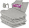Linodino® Chenille Wechselbezüge für Spielsofas | Kindersofa Cover Set 4-Teilig | Ersatz Bezug Set für Kinder Sofas | Sofabezug | Robbenbaby Grau