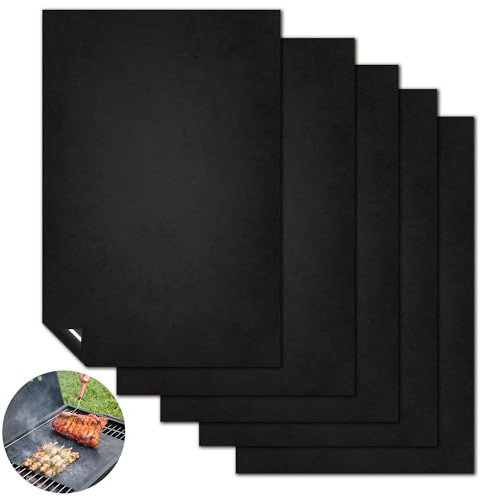 Protector Interior Horno | Alfombrilla antiadherente | Incluye 5 esterillas por caja | Reutilizables | Medidas 33x40 cm. | Evita ensuciar tu horno o barbacoa | Fácil de limpiar a mano o en lavajillas.