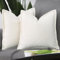 Madizz 2er Set Chenille Samt mit Rand Kissenbezüge Weiche Dekorativ Zierkissenbezüge Modern Kissenhülle für Sofa Wohnzimmer Schlafzimmer Crème 50x50 cm