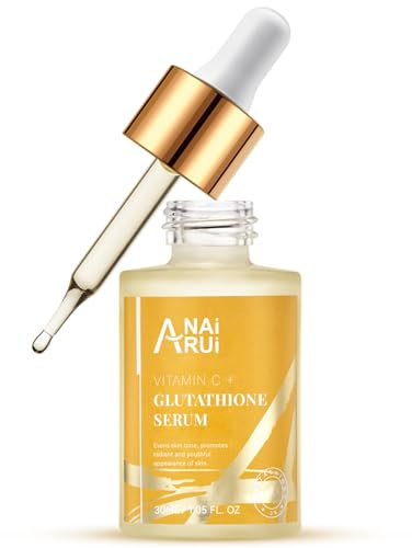ANAiRUi Siero di glutatione con vitamina C e niacinamide, siero viso ridurre le macchie scure, migliorare il tono della pelle, idratante e nutriente, 30 ml