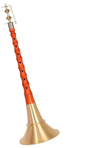 Traditionelles Chinesisches Folk-Suona-Horn, Mahagonistab, Messingschale, Suona-Horn, Musikinstrument Suona Set(Color:29.8cm)