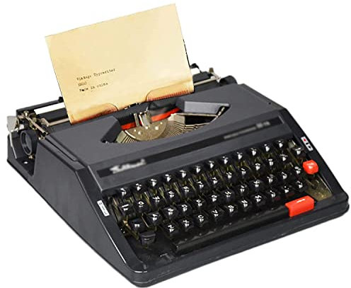 LBLFEBD Machine à écrire mécanique Anglaise, Machine à écrire Manuelle Portable Traditionnelle à l'ancienne, Machines à écrire Antiques à Finition Vintage pour Notes, Lettres ou écriture créative