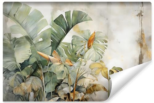 Muralo Fototapete Selbstklebend 3D, Exotische Blätter - 520x318 cm