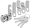 VOCIBO® Candado para Buzón Con 4 Llaves y 5 Placas de Cerradura Diferentes - Cerradura de 25 mm, Diámetro 18 mm - Para Buzones y Puertas