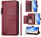 Wallet Case for Motorola Moto G55 5G, Motorola Moto G55 5G PU Leather Phone Case Card Slots Magnetic Zipper Kickstand, Premium Flip Leather Phone Case for Motorola Moto G55 5G Pink