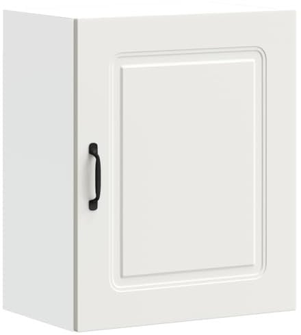 vidaXL kalmar kitchen wall cabinet, compact versatile cupboard for organized storage in any room - white engineered wood, 50x31x60 cm