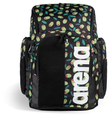 Arena Spiky III Rucksack 45, Schwimmsportler, Sport, Fitnessstudio, große Trainingsausrüstung, Schwimmtasche für Damen und Herren, 45 Liter, Oliven