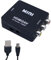 HDMI-auf-RCA-Adapter, Konverter HDMI auf 3RCA 1080P, unterstützt PAL/NTSC Video Audio Composite CVBS Konverter für TV PC PS3 PS4 PS5 DVD XBOX Sky HD VHS Fire Stick Roku mit USB Kabel schwarz