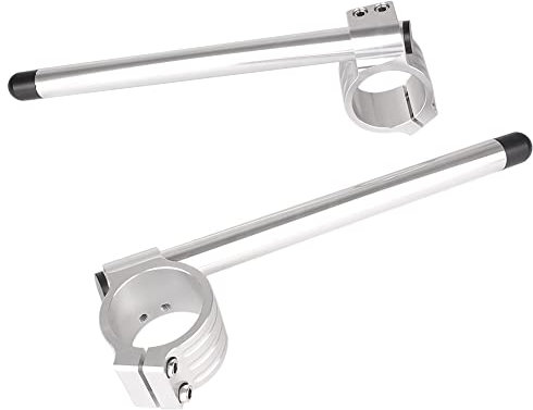 YFUK 7/8 Motorrad-Clip-On-Gabel-Lenker 51MM Gabel-Lenker-Ersatz Für Motorrad Universal, Silbe