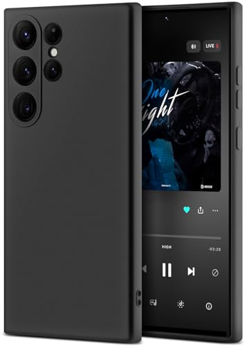 BEZ® Coque pour Samsung S24 Ultra, Mince Souple Silicone Étui Housse, Protection Contre Les Chocs de la Chute, Slim Cas de Choc pour Samsung Galaxy S24 Ultra, Noir