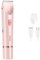 Intimrasierer für Frauen, 2025 Neu 2 in 1 Dual Head Shaver Rasierer, Damenrasierer Elektrisch mit USB Ladestati für Körper, Scham und Nase (Rosa)