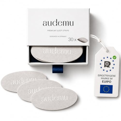 Audemu Premium Mundpflaster 30 Stück – Mouth Tape für besseren Schlaf – Mouthtape gegen Schnarchen - Hautfreundlich & Hypoallergen - Bambusfaser - Extra Stark - Für Nasenatmung & Mehr Energie