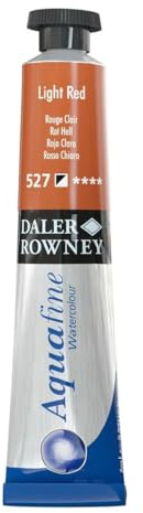 Daler-Rowney Aquafine Watercolour Paint, Aluminium Tube, 0.27oz - 8 ml, Light Red