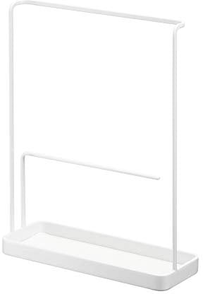 YAMAZAKI 6987 TOWER Schmuckständer & Sonnenbrillenhalter, weiß, Stahl, Minimalistisches Design, 20 x 7,5 x 25,5 cm (LxBxH)