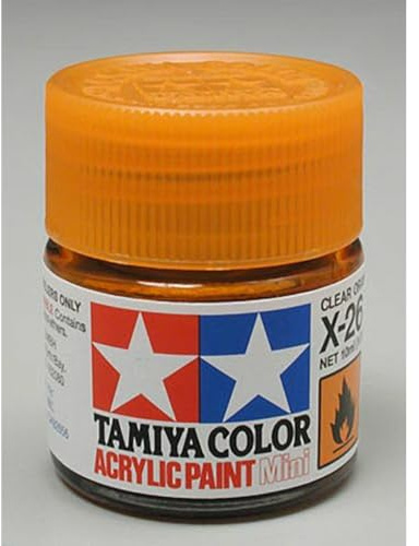 Tamiya TAMX26 81526 Acrylic Mini X26 Clear Orange 1/3 oz Paints