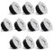linovum 10 Stück LED Badeinbaustrahler Set IP65 gebürstet rund 230V - LED GU10 warmweiß 5W - Deckenstrahler für Bad & Außen