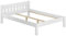 Erst-Holz Doppelbett 140x200 Kiefer-Bettgestell Massivholz weiß Bettgestell ohne Rollrost 60.38-14 W oR