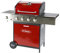 Outback Meteor 4 Burner Gas BBQ - Red