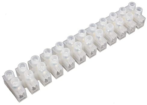 5x Lumonic terminal de lustre para tamaños de cable de 2,5-4mm² I Para hasta 5 amperios y 380 voltios I Terminales de lustre en una fila de 12 terminal