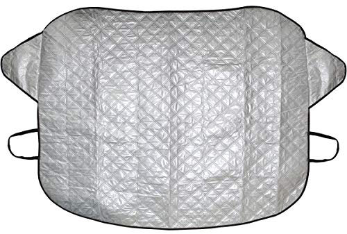 CampTeck U6911 - Protector Parabrisas Antihielo Parabrisas Parasol Parabrisas Coche Invierno Verano Universal (145x119cm) - Plata
