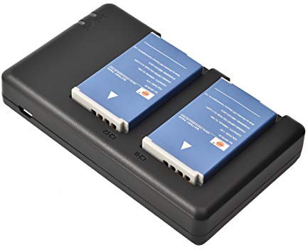 DSTE Batterie de Remplacement en 2 pièces EN-EL22 Batterie + Double Chargeur USB kompatibel mit Nikon 1 J4, 1 S2