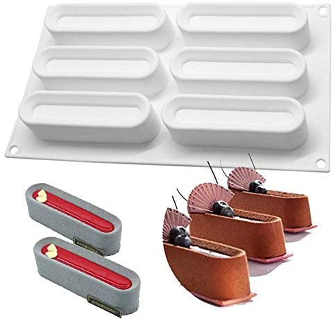 OCPO KITCHEN Silikon Backform 8 Mulden, Müsliriegel Backform Silikonform, Rechteckig Energieriegel Backform, Silikonform für Müsliriegel Muffin Schokolade Brownie Käsekuchen Cornbrot