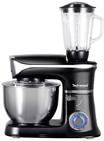 Techwood Robot Pétrin Multifonctions-6,5L-1300W, Noir