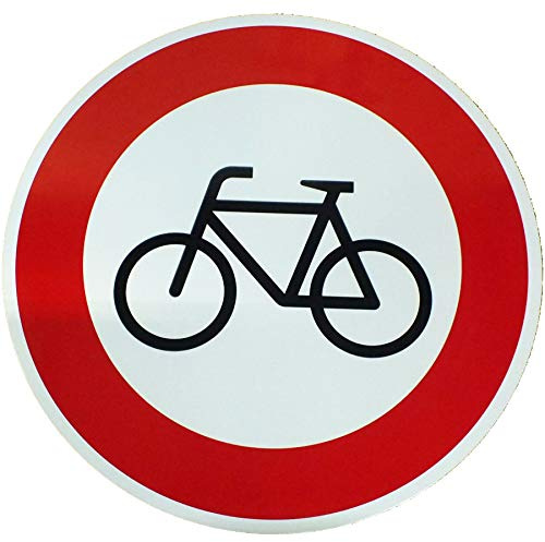 BauSupermarkt24 ORIGINAL Verkehrszeichen 254 * Verbot für Radverkehr* Verkehrsschild Schild Schilder Strassenschild StVO Verbotsschild Straßenzeichen mit RAL Gütezeichen 600 mm 60 cm RA1 Fahrrad
