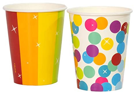 Folat 65821 Becher Rainbow Bday, Mehrfarbig